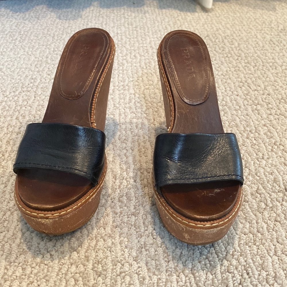 Prada platform wedges